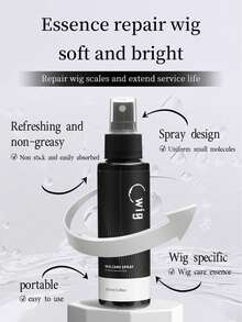 Set Perawatan Wig 4 Bagian, Termasuk Semprotan Rambut Tanpa Bilas, Sisir Ekor Tikus, Sikat Penambah Volume, dan Sikat Pinggiran, untuk Mengurai, Mengurangi Rambut Kusut, dan Mengembalikan Kilau pada Wig Rambut Sintetis dan Rambut Manusia - 100ml - View 11