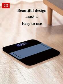1pc Digital Bathroom Scale, High Precision Weight Scale With Backlit LCD Display, Rounded Design, Portable Design, High Aesthetic Exquisite Weight Scale, 400lbs - A - View 8