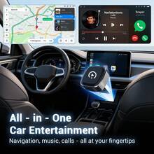 二合一无线 CarPlay 和 Android Auto 适配器，有线转无线转换器，即插即用，15 秒快速连接，自动重连，兼容原厂有线 CarPlay - A - 查看 2