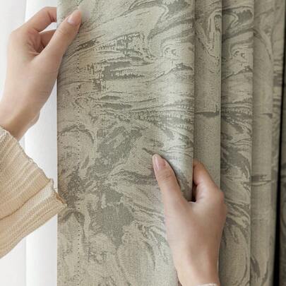 NOSBEI 1 pieza Cortina opaca gruesa con bolsillo para barra, fácil de deslizar, bloqueo completo de luz, panel de decoración vintage elegante estilo Downton Manor para dormitorio, sala de estar y ventana mirador