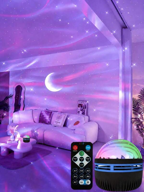 RGB Aurora Glow Mood Lamp, USB Powered Projection Light With Remote For Bedroom & Living Room Decor