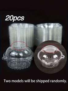 10/20/30pcs Clear Plastic Cake Boxes With Flip Lid, Reusable Dessert Containers For Cakes, Sandwiches, Cheesecakes, Muffins And Pastries, Perfect For Weddings, Birthdays, Christmas And Party Decorations, Party Dessert Boxes, Baking - Multicolor - View 13