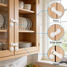 1/5/10pcs Self-Adhesive Sliding Door Limit Lock Buckle, No-Drill Cabinet Stopper, Gap Control Home Storage, No-Drill Adhesive Door Stopper, Suitable For Cabinets And Balcony Sliding Panels, Halloween Home Decor, Autumn Decor, School Supplies, Christmas, Autumn - Multicolor - View 3