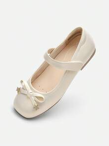 Balabala Girls Princess Dress Shoes Autumn Mary Jane Style Cute Kids Soft Comfortable Breathable Party Daily Wear - Off-white - View 1