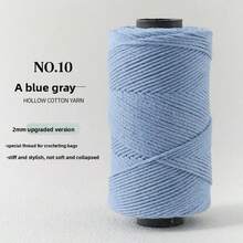 [1 buah] Benang Berongga Tebal Sedang 2mm, Benang Campuran Linen untuk Rajutan Tangan DIY Topi dan Tas - Model baru - View 18
