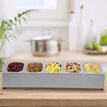 Top Shelf Gastronorm Container Rack 5 (Stainless Steel, Dishwasher-, Incl. 5 1/6 Containers With 5 Matching Lids - Slivery - View 4
