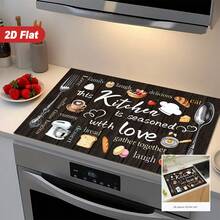 1pc Kitchen-Themed Diatomaceous Earth Kitchen Counter Mat, Highly Absorbent, Suitable For Tableware, Coffee Machine, Microwave, Etc. Fashionable Watercolor Design, Ideal Choice For Modern Kitchen. - Multicolor - View 4