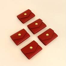 1 buah/5 buah Tas Penyimpanan Perhiasan Gulung, Tas Gulung Perhiasan Mini Ultra Kecil, Tas Penyimpanan Anting Cincin Kalung, Tas Penyimpanan Perhiasan Rumah Tangga - MultiWarna - View 16