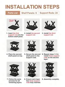 9/6/3 Tier Vertical Shoe Rack, Space-Saving, Narrow Shoe Rack, Small Shoe Rack, DIY Freestanding Shoe Storage Rack, Suitable For Entryway, Closet, Hallway, Easy To Assemble And Sturdy, Room Decor, Halloween Decor, Autumn Decor (Random Color) - Multicolor - View 10