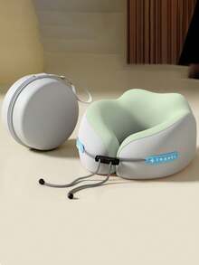 1/2 piezas Almohada de cuello en forma de U de espuma de memoria, múltiples opciones, almohada portátil para siestas de viaje, almohada de cuello de rebote lento, esencial para siestas en la oficina, almohada de soporte de cuello para viajes en avión, desmontable y lavable a máquina, con bolsa de almacenamiento, soporte de cuello, almohada de viaje con soporte de rebote lento - Multicolor - Ver 18