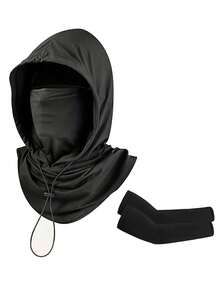 1 buah Kombo Topi dan Masker Pelindung Matahari Unisex, Topi Matahari Musim Panas untuk Wanita, Penutup Leher Bernapas Bahan Sutra Es untuk Seluruh Wajah, Cocok untuk Mengemudi, Bersepeda, Aktivitas Sehari-hari, Belanja, Bepergian, Perlindungan Matahari - Gaya A - View 13