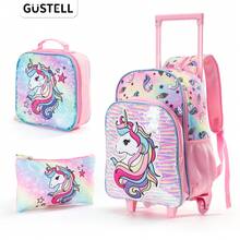 3-Piece Set Combination Pack, Unisex Backpack, Iridescent Reversible Sequins, Gradient Nebula Background, Shiny Theme With Small Square Bag And Small Box, Suitable For Travel, Camping, Outing, Casual Fashion Backpack With Padded Back And Adjustable Shoulder Straps, Printed, Best Gift For Others, Daily Commute, Portable - Pink - View 10