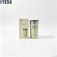TYESO Yeso 不鏽鋼保溫馬克杯 磨砂保溫杯附吸管 防漏咖啡杯 適用冰飲與熱飲 真空保溫 附眼睛貼紙 - 彩色 - 查看 8