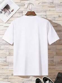 Women's T-Shirt With Rainbow, Leopard, Cookie, Milk Bottle And Straw Print, Soft Round Neck, Short Sleeve, Fitted, In Elegant Casual Style, Casual For Women, In - 白色 - 查看 2