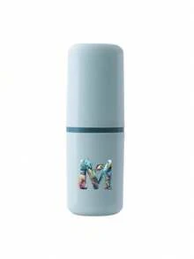 Cartoon Ocean Letter Series Toothbrush Holder Case Bathroom Accessories Outdoor Travel Toothbrush Toothpaste Storage Box Letter Series Printed Dust-Proof Storage Box Travel Essential Back To School Supplies Vacation Camping Essential Vacation Mini Summer, Back To School Season, School Opening Gift, Travel Essential, Travel Must-Have - Multicolor - View 21
