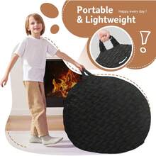 2-Leg Bean Bag Chair, Giant Bean Bag Chairs For Adults, Large Bean Bag Chairs With Memory Foam Filling, Large Bean Bag Chairs With Plush Cover - Gray - 黑色 - 查看 4