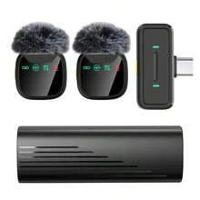 Professional Mini Wireless Lavalier Microphone With Charging Case, For IPhone15+ And Android Type-C Devices, Intelligent Noise Reduction, Status Display, Magnetic Rotating Clip, Long Battery Life, Suitable For Video Recording, Vlogging, Teaching - View 13