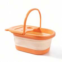 Foldable Massage Foot Basin For Adults, Home And Dormitory Use Simple Design With Cover, Deep Soaking Foot Bath - A - View 12