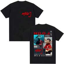 Milo J (Camilo Villarruel) 2026 New La Vida Era Ms Corta Tour Graphic Print Pure Cotton Retro Fashion Summer T-Shirt - 1 - View 1