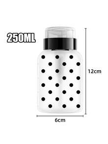 Cute Polka Dot Pattern Transparent Pet Reusable Travel Bottle, Makeup Remover Dispenser Bottle, Portable Pump Head Dispenser Bottle, Suitable For Nail Polish Remover, Toner And Makeup Remover, Round Top Design, Reusable, Makeup Remover Bottle, Travel Essential - Multicolor - View 12