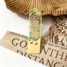Customized Text Logo Metal Bead Pen Set With Refills And Gift Box, High-End Elegant Business Neutral Gel Pen, Metal Hollow Pattern Business Pen, Student Handwriting Pen, Adult Business Office Wood Grain Signature Pen, Perfect Gift For Teachers, Parents, Friends, Groom And Groomsmen - Flower Bookmark - View 12