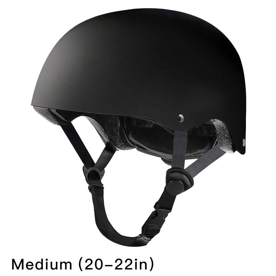 Skateboard Bike Helmet For Adults Adjustable Unisex Adult Helmet - Stylish & Cool, Perfect For Men & Women - Ideal Holiday & Birthday Gift - Available In Black & White - Paintable & Suitable For Various Sports