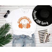 On Repeat Music Lover Shirt: Dreamy Pop Concert Tee - 白色 - 查看 7
