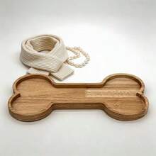 Bone-Shaped Solid Wood Tray-Essential For A Rustic Wooden Desk! - B - View 5
