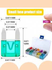 Juego de 100 piezas/120 piezas de fusibles automotrices, fusibles de hoja enchufables, surtido modular de fusibles para automóvil con caja de almacenamiento y clips - fusible - Ver 3