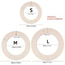 3pcs Wooden Wreath Frame Slices Decor, Handmade Wreath DIY Craft, Suitable For Floral Arrangement, Party Table Centerpiece Decoration, Wedding Party Wall Home Decor, Holiday Pendant And Hanging Ornament, Christmas Thanksgiving Halloween Autumn Decoration - Wreath - View 9