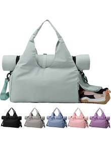 Women's Gym Bag, Large Capacity Handbag, Yoga Bag, Yoga Mat Shoulder Bag, Lightweight Fabric Hobo Tote Bag, Foldable Travel Bag, Suitcase - 明亮的 - 查看 1