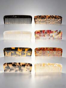 3/1 Vinegar Comb Suitable For Both Men And Women, Easy To Carry, Anti-Static Wide Comb, Simple Hair Accessory, Small Comb For Easy Carrying When Going Out, Portable Comb With A Length Of 9.8cm - One Size - View 3
