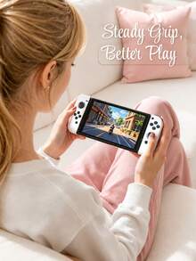 Switch Joy-Con Controller Protective Shell 1 Pair Solid Color Lightweight Anti-Fouling Anti-Slip Game Controller Cover, Easy To Install And Remove Without Sticking Keys, Compatible With Switch Controller Accessories, Girl Style Pink White Black Purple Transparent Multi-Color Options - View 7