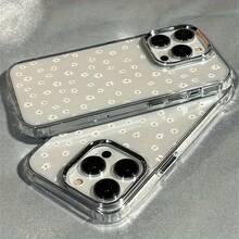A Compact Chrysanthemum Design Suitable for  Models 13, 12, 11, 16 Pro Max, 15 Pro, And 14 PLUS. This Phone Case Offers Shock Absorption And Anti-Slip Features, Is Lightweight, And Showcases a Trendy New Style Suitable for Both Men And Women. Made from High-Quality , It Makes an Ideal Holiday Gift. - transparente - Ver 4
