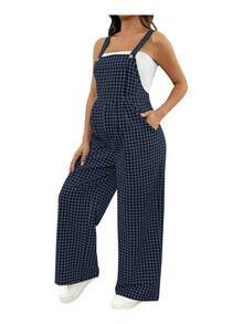 Pantalones De Casuales Para Embarazadas Monos Nuevow. - Azul - Ver 2