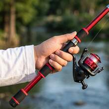 Telescopic Fishing Rod Set With Spinning Reel, Line & Carry Bag, Light Portable Freshwater Fishing Gear For All Anglers - Royal Blue - View 3