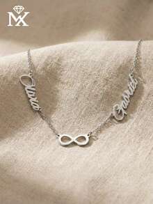 Personalized Custom Name Necklace, Couple Name Necklace With Infinity Symbol, Gift For Wife, Double Name Necklace, Mother Child Jewelry, Anniversary Gift - Multicolor - View 4