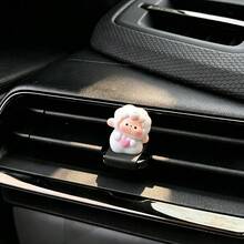 6 piezas Adorno creativo y lindo de oveja para salpicadero de coche, escritorio, pantalla de ordenador, accesorios de decoración DIY para interior de coche, oficina y escritorio - Linda ovejita - Ver 5