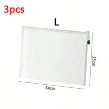 1/3PCS A4 A5 A6 Clear Mesh Zipper Pouch File Bag Organizer, Waterproof Document Folder, School Office Supplies Pencil Case Storage, Back To School Essentials, Stationery Organizer Gift Set - White - View 13