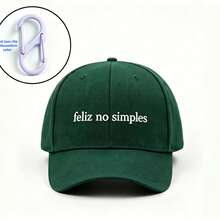 BONNY BOOM 1/2pcs Women's Embroidered "Feliz No Simples" Baseball Cap, Trucker Hat, Suitable For Outdoor, Spring/Autumn, Travel, Beach Vacation Casual Wear, Men's Sun Hat, Y2K Style Youth Cap, Football Match World Cup, Halloween, Christmas, Back To School Season Gift - Feliz No Simples - View 7
