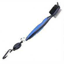 1/2pcs Double-Sided Golf Club Cleaning Brush With Retractable Hook, Portable Golf Course Accessory, Multi-Function Ball Brush, Golf Sports Accessory, Outdoor Sports Equipment, Golf Gift - One Size Fits All - View 5
