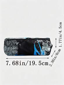 Conjunto de 2 piezas de mochila y bolso bandolera con estampado de grafiti de nailon para hombres, estilo callejero, adecuado para adolescentes en la escuela (mochila de vuelta a la escuela) - Azul - Ver 11