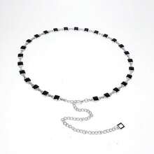 1 pieza Cinturón de playa de verano para mujer talla grande estilo vaquero occidental milenario plateado y dorado, cinturón de cuero con cadena, accesorios de playa para mujer, accesorios de novia para boda, suministros de boda, gafas de sol para mujer, correa para gafas de sol, llavero para mujer, cinturón para vestido de mujer, collar, accesorios para el cabello, diadema para mujer, sombrero para hombre, cinturón de bala con lunares estilo Nashville, accesorios góticos corporativos - multicolor - Ver 6