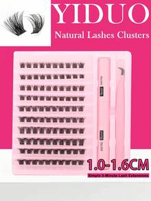 YIDUO 100Pcs D D Curl, Dense & Fluffy, 8-16mm Mixed Length, Eye-Catching Effect, Suitable For Various Makeup Looks. Glue, Tweezers Can Be Selected Based On Needs. High Cost-Performance, Suitable For Beginners, Applicable To Multiple Occasions - Multicolor - View 1