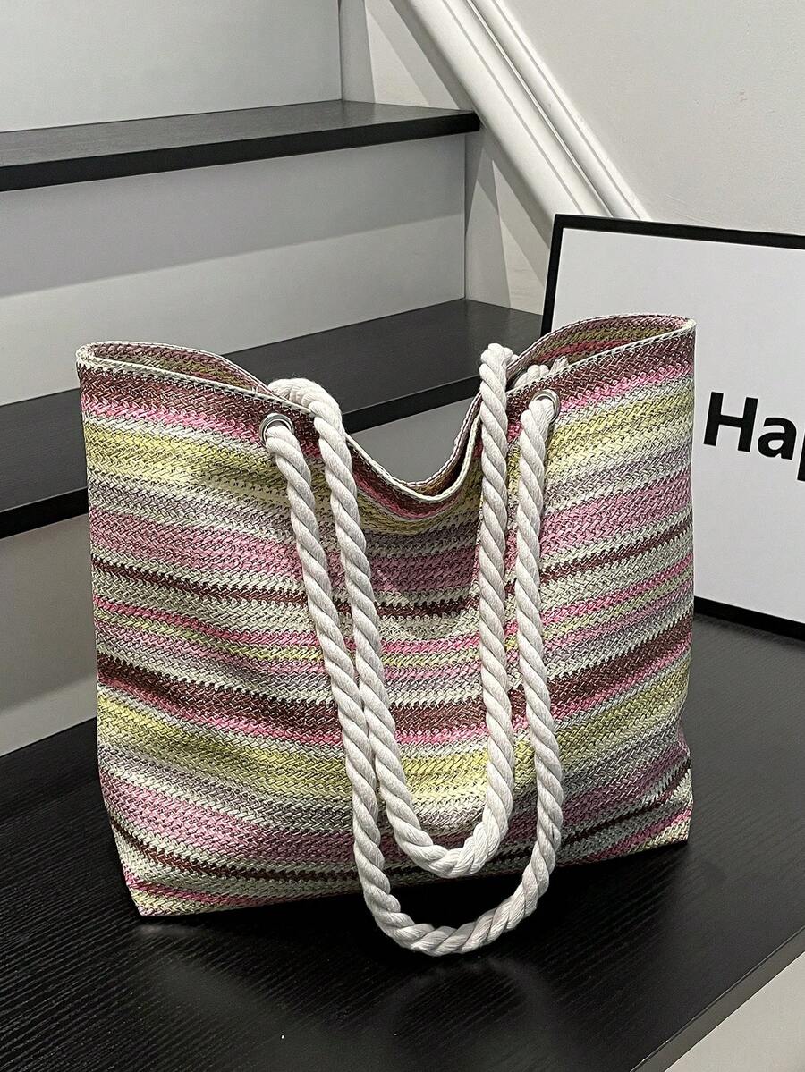 Large Capacity Handbag For Women, New Minimalist Commuter Shoulder Tote Bag - Multicolor - View 1