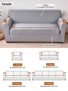 1pc Minimalist Stretch Sofa Cover, Made Of Milk Silk, All-In-One Elastic Design, Machine Washable, Pet-Friendly Sofa Protector, Fits Single To 4-Seater Sofas, Suitable For Living Room, Bedroom, Dining Area - Multicolor - View 4