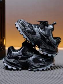 Children's Hiking Shoes/Children's Outdoor Anti-Slip Breathable Hiking Sports Shoes - Black - View 3