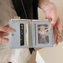 心形 Ita 包錢包，韓式女款雙折錢包，適合 K-Pop 粉絲與學生 - 彩色 - 查看 4