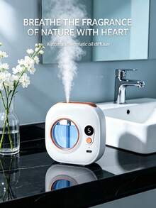 Smart Aroma Diffuser Set, Wall Mount Aroma Diffuser With 5 Working Modes, Type-C Rechargeable Fragrance Machine, Quiet Timer Aromatherapy Air Freshener For Home, Bedroom, Bathroom, Office, Hotel, Compact Portable Design - Square - View 2