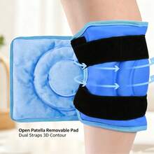 Adjustable Cold Compress Knee Pad, Reusable Knee Cold Compress Bag, Available In Two Colors - Sky Blue - View 4